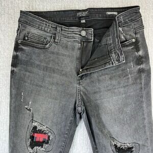 Judy‎ blue Skinny Fit Jeans Women (11/30(32X28 high-rise plaid whiskered faded